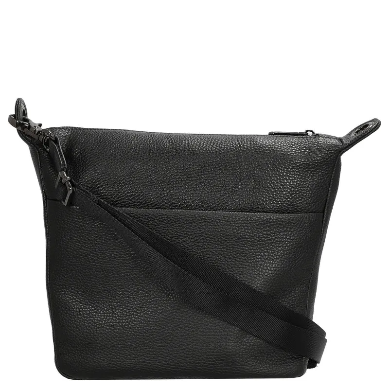 Mandarina Duck Mellow Leather - Schultertasche 28 cm (nero)