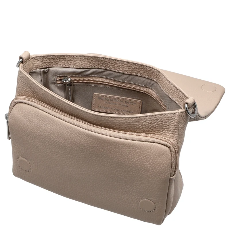 Mandarina Duck Mellow Leather - Umhängetasche 22 cm (warm taupe)