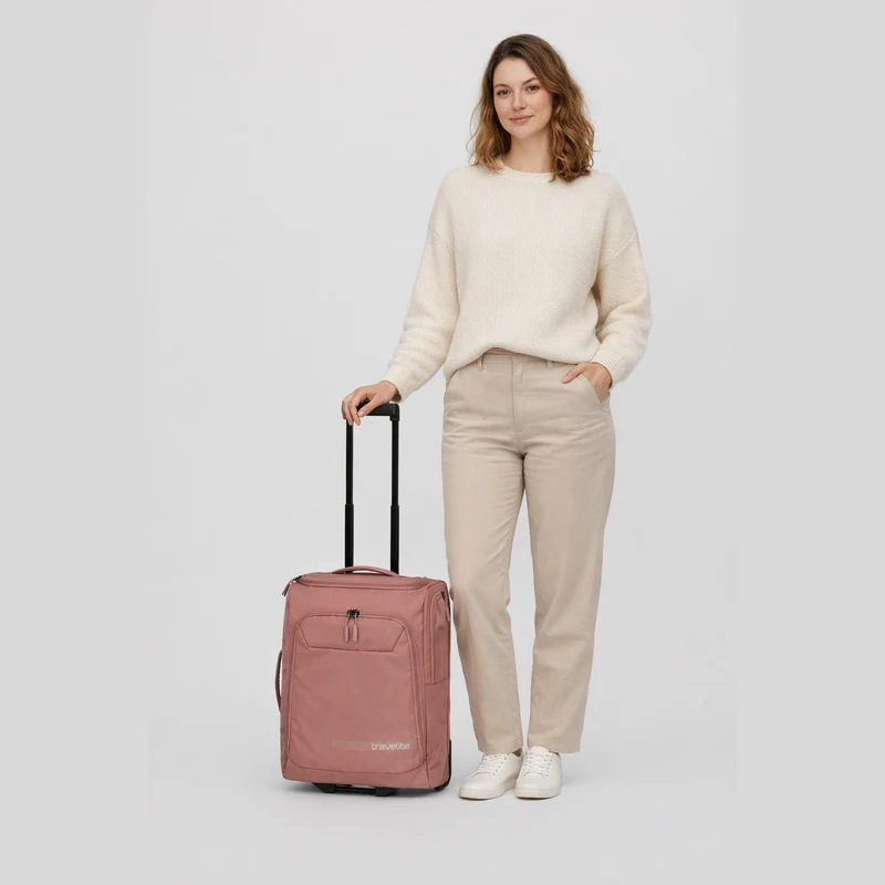 Travelite Kick Off - Rollenreisetasche S 55 cm (rose)