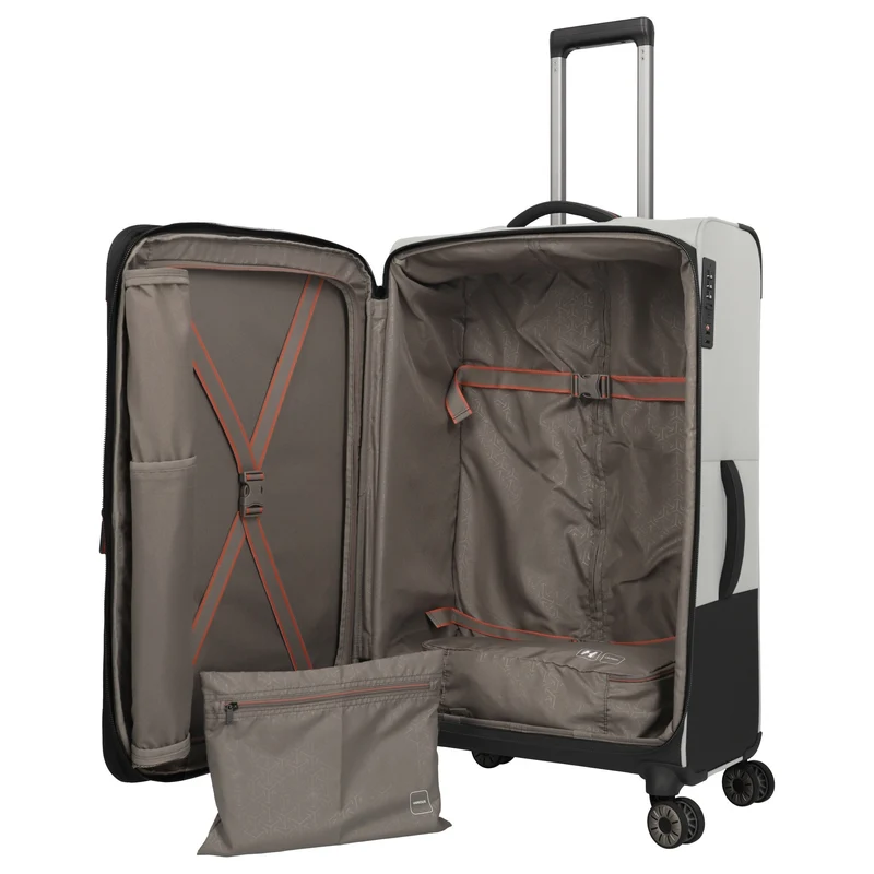 Travelite Crosslite - 4-Rollen-Trolley L 77 cm erw. (natur)