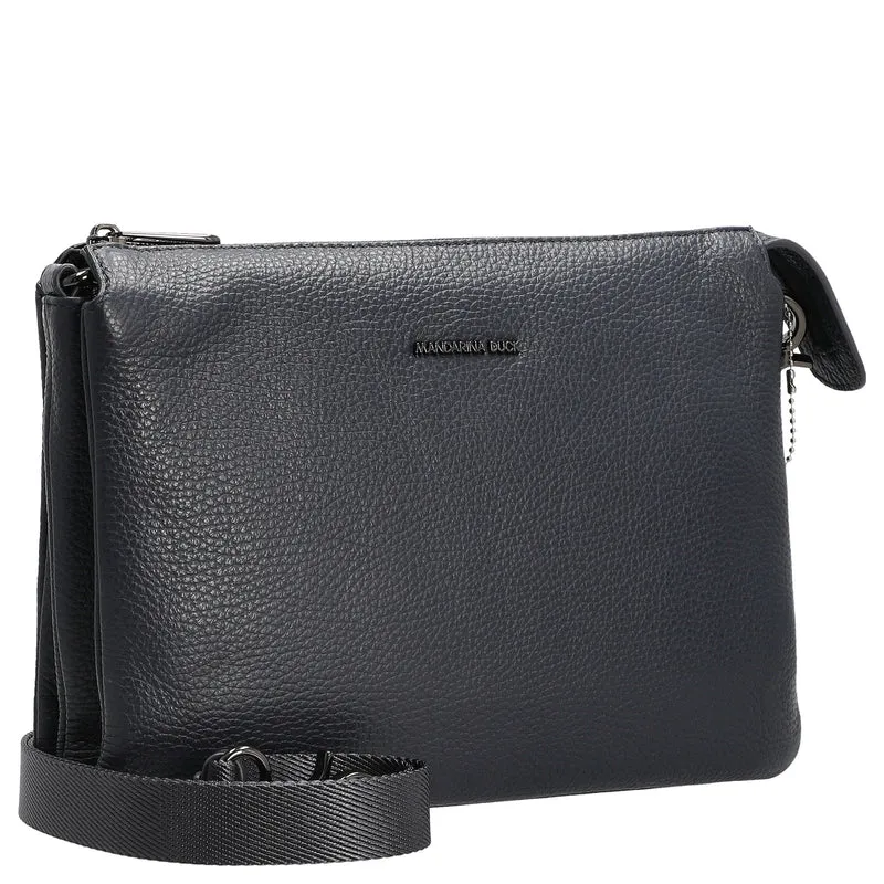 Mandarina Duck Mellow Leather - Umhängetasche 28 cm (dress blue)
