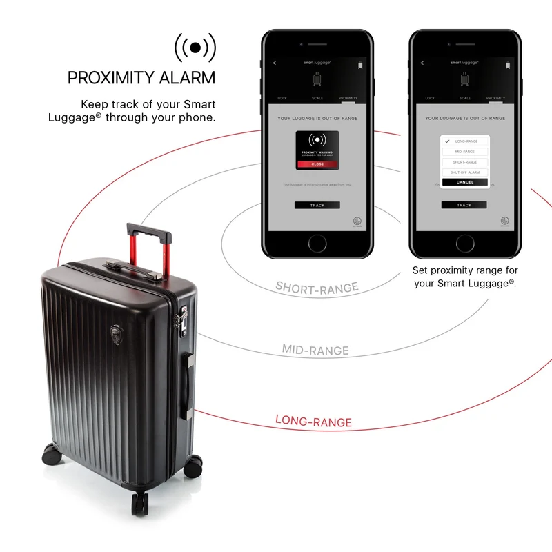 Heys SmartLuggage - 4-Rollen-Trolley L (burgundy)