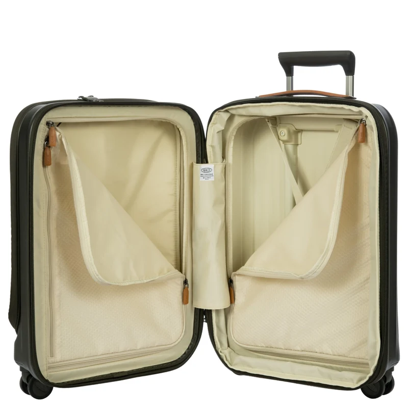 Brics Taormina - 4-Rollen-Kabinentrolley mit Vortasche 55 cm erw. USB (olive)