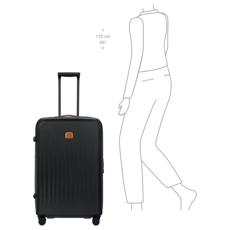 Brics Taormina - 4-Rollen-Trolley L 75 cm erw. (schwarz)