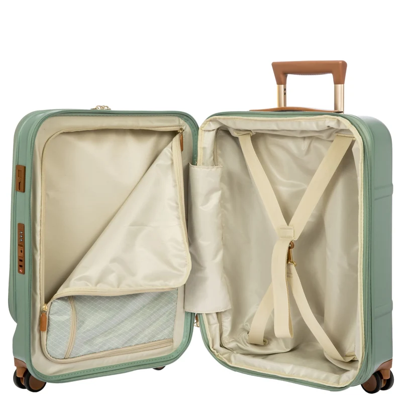 Brics Bellagio - 4-Rollen-Kabinentrolley mit Vortasche S 55 cm erw. USB (eucalyptus)