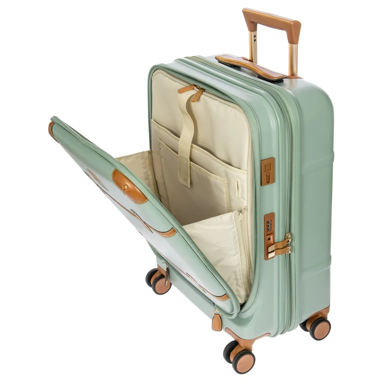 Brics Bellagio - 4-Rollen-Kabinentrolley mit Vortasche S 55 cm erw. USB (eucalyptus)