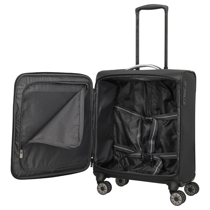 Travelite Jetpack Max - 4-Rollen-Trolley S 55 cm (schwarz)