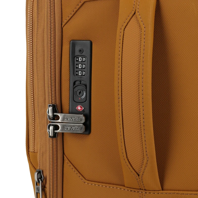 Travelite Priima - 4-Rollen-Kabinentrolley S 55 cm erw. (curry)