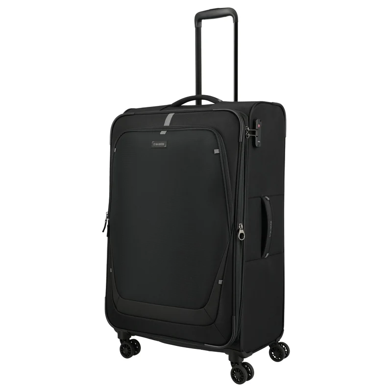 Travelite Umbria - 4-Rollen-Trolley L 77 cm erw. (schwarz)