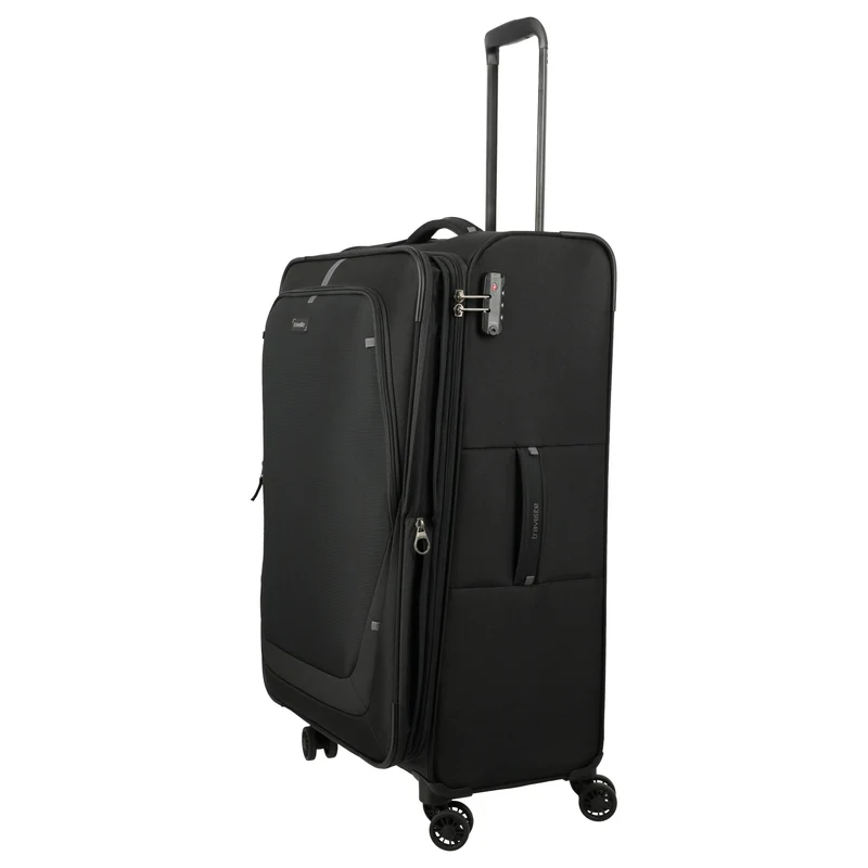 Travelite Umbria - 4-Rollen-Trolley L 77 cm erw. (schwarz)