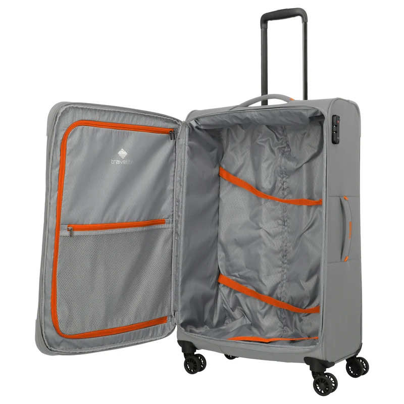 Travelite Umbria - 4-Rollen-Trolley L 77 cm erw. (smoky grey)
