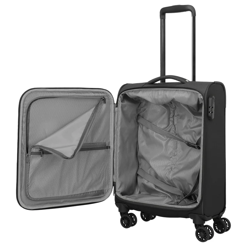 Travelite Umbria - 4-Rollen-Kabinentrolley S 55 cm (schwarz)