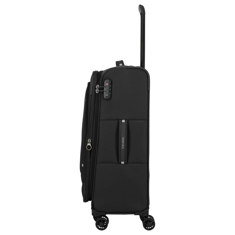 Travelite Umbria - 4-Rollen-Trolley M 67 cm erw. (schwarz)