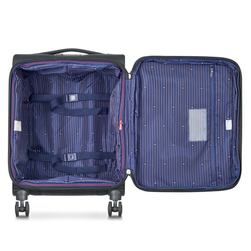 Delsey Paris Montmartre Air 2.0 - 4-Rollen-Kabinentrolley Slim Line S 55 cm (schwarz)