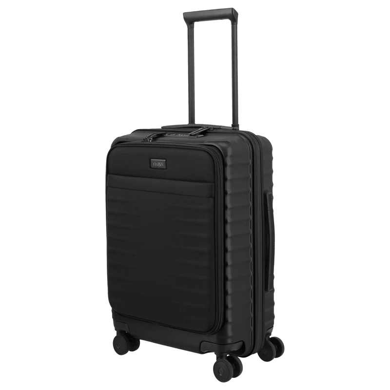 TITAN UPGRADE - 4-Rollen-Kabinentrolley S 55/23 cm mit Vortasche (nightshade black)