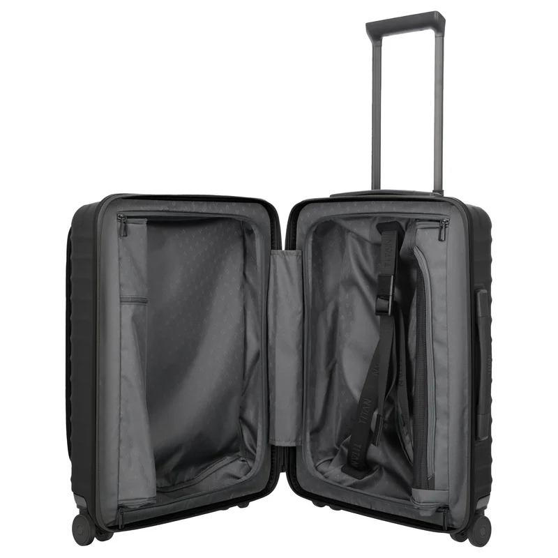TITAN UPGRADE - 4-Rollen-Kabinentrolley S 55/23 cm mit Vortasche (nightshade black)