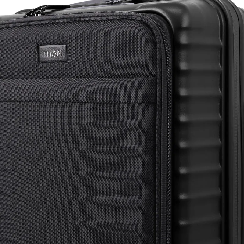 TITAN UPGRADE - 4-Rollen-Kabinentrolley S 55/23 cm mit Vortasche (nightshade black)