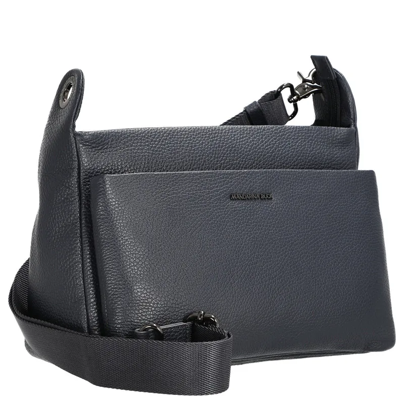 Mandarina Duck Mellow Leather - Umhängetasche 36 cm (dress blue)