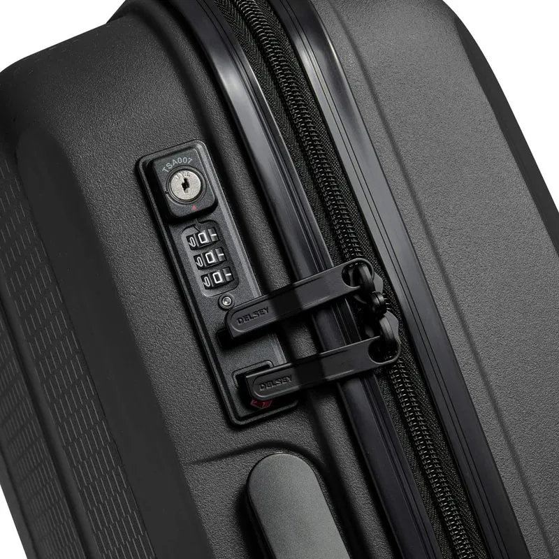 Delsey Paris Belmont Plus Slim Line - 4-Rollen-Kabinentrolley 55 cm (schwarz)