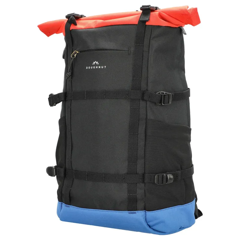 Doughnut Paratrooper Reborn - Rolltop Rucksack 14" 67 cm (black x grapefruit)