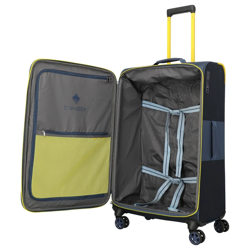 Travelite Color Craze - 4-Rollen-Trolley L 77 cm (dunkelblau)