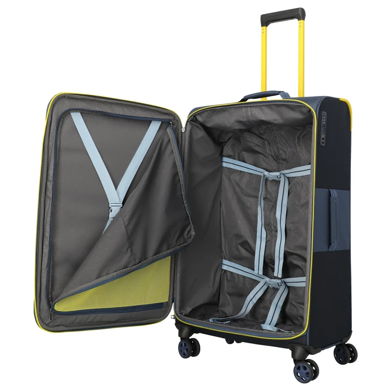 Travelite Color Craze - 4-Rollen-Trolley L 77 cm (dunkelblau)