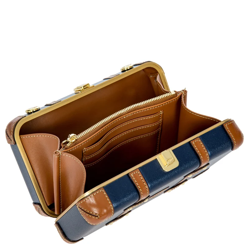 Brics Bellagio - Umhängetasche 20 cm (blue/tan)