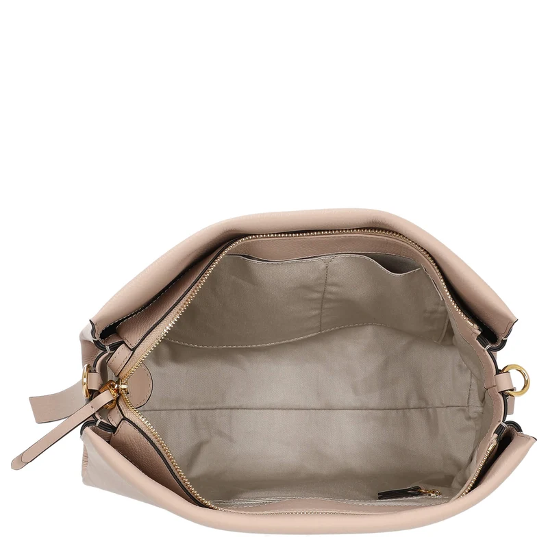 Coccinelle Boheme Grana Double - Henkeltasche 33 cm (rosette/warm taupe)