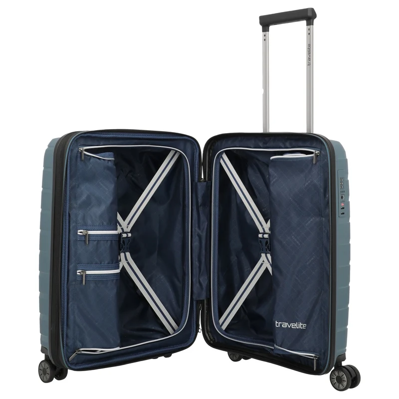 Travelite Air Base - 4-Rollen-Kabinentrolley S 55 cm erw. (iceblue)