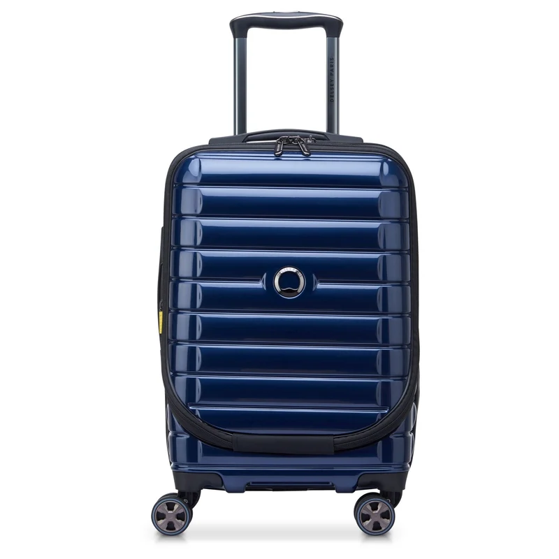 Delsey Paris Shadow 5.0 - 4-Rollen-Kabinentrolley mit Vortasche S 55 cm erw. USB (marineblau)