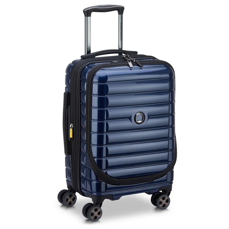 Delsey Paris Shadow 5.0 - 4-Rollen-Kabinentrolley mit Vortasche S 55 cm erw. USB (marineblau)