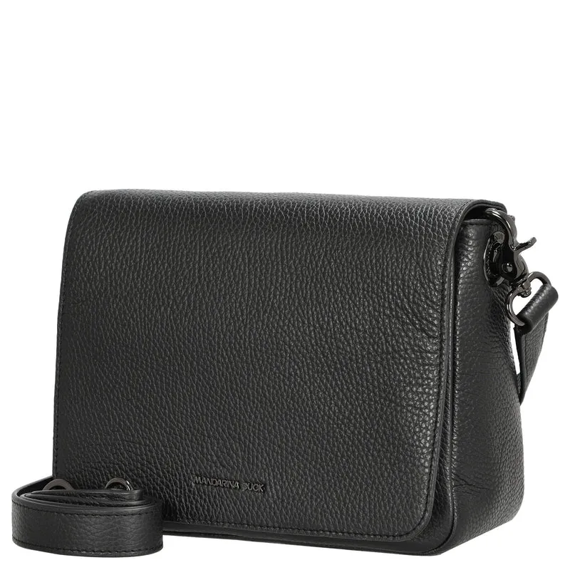 Mandarina Duck Mellow Leather - Umhängetasche 36 cm (nero)